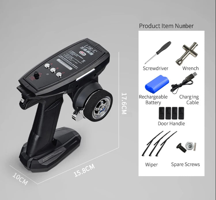 Auto RC Todoterreno LDRC LD1296 1/12 con Caja de Cambios Metálica y LED