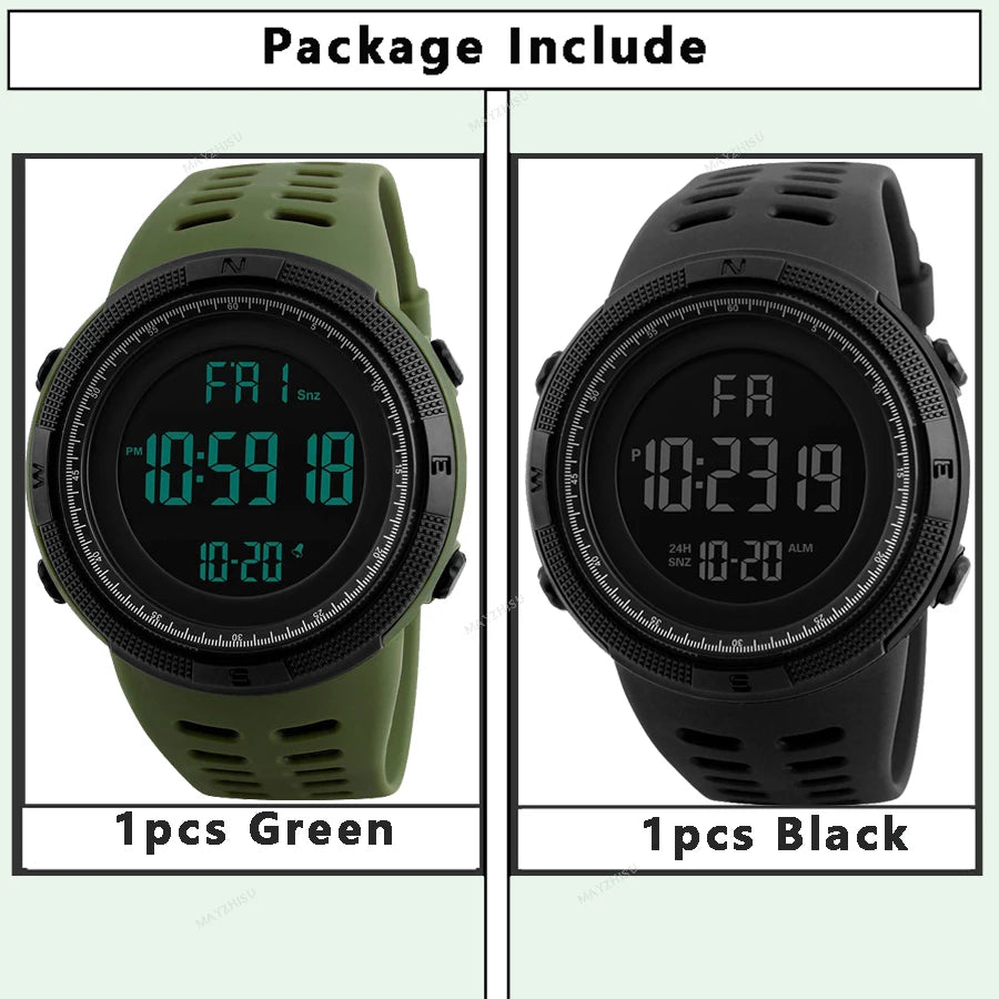 Reloj Digital LED Deportivo Militar Multifunción