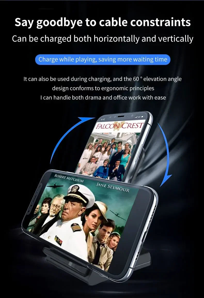 Base de Carga Inalámbrica para Escritorio, Soporte para Teléfono, Compatible con iPhone 17~12, Samsung S25 S24, Xiaomi, Estación de Carga Rápida para Smartphone
