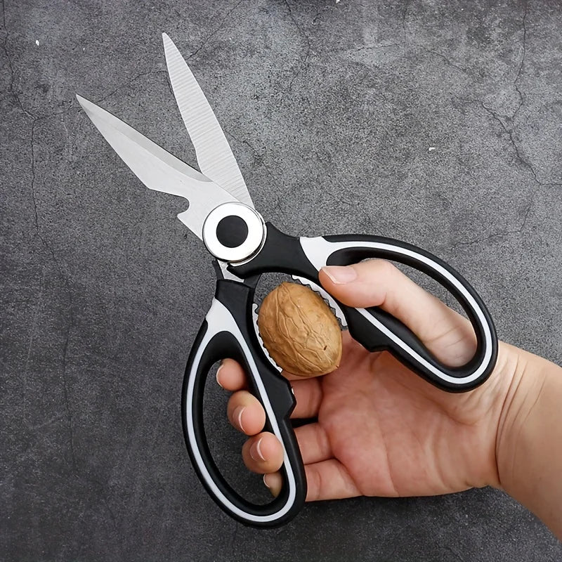 Tijeras de cocina multifuncionales, tijeras para cortar carne y pescado para el hogar, tijeras de acero inoxidable