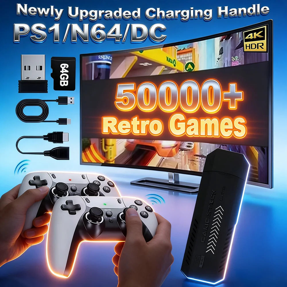Consola de Juegos Retro X2PRO/X2 Ultra con Salida 4K, Joystick de Juego Arcade 3D Inalámbrico Multijugador para PSP PS1 GBA