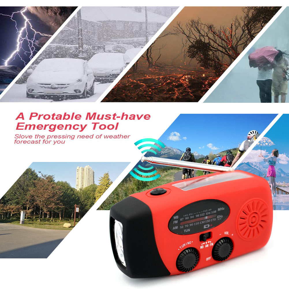 Linterna de Camping Solar con Radio AM/FM y Dinamo