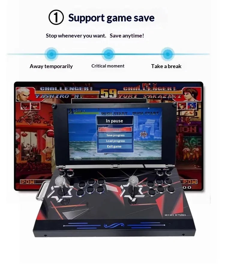 Consola de juegos para el hogar con pantalla grande de 21 pulgadas, juegos integrados de lucha para dos jugadores, sin retraso, consola de juegos Arcade Street Fighter, novedad de 2026
