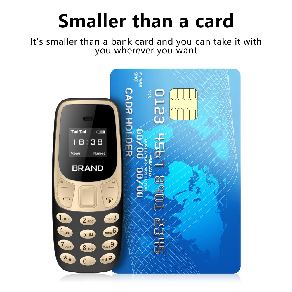 Mini teléfono móvil BM10, 2 tarjetas SIM, auricular Bluetooth, cambiador de voz, grabación de voz de baja radiación, teléfono móvil pequeño multilingüe