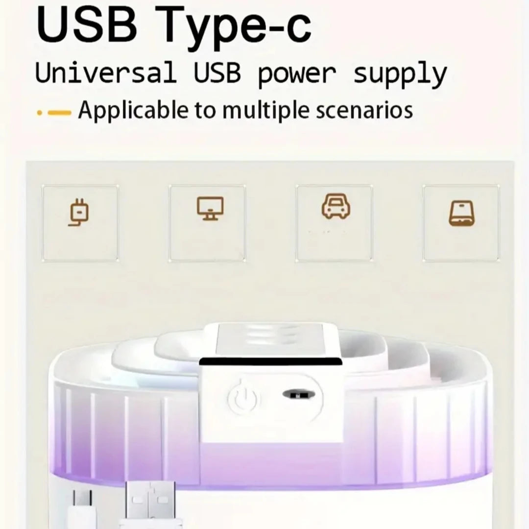 Humidificador Ultrasónico 3L con Luz Nocturna USB
