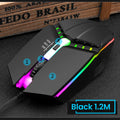 Ratones USB silenciosos con retroiluminación RGB, ratón para juegos con cable USB para PC de escritorio, portátil, ordenador, hogar y oficina, LED luminoso de 1600DPI