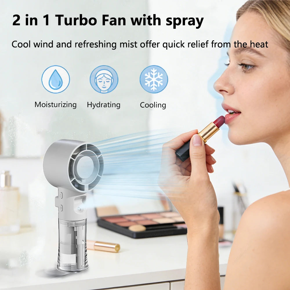 Mini Ventilador Humidificador Portátil con Niebla