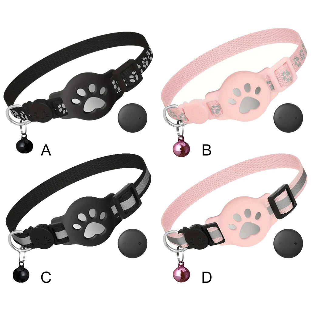 Localizador Electrónico de Mascotas para iOS y Android, Rastreador de Mascotas Impermeable con Campana, Solución de Rastreo, Collar Inteligente para Gatos Pequeños a Grandes