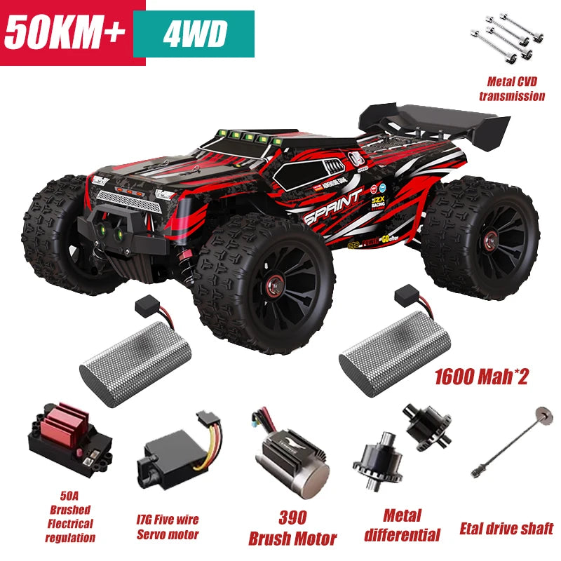 Coche teledirigido 1/14 4WD 2,4G, coche de Control remoto 550, cepillo de carbono, Motor fuerte de deriva, todoterreno, coche de carreras en el desierto, camión remoto, juguetes