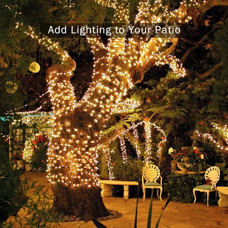 Cadena de Luces LED Solar para Jardín Exterior Decorativa