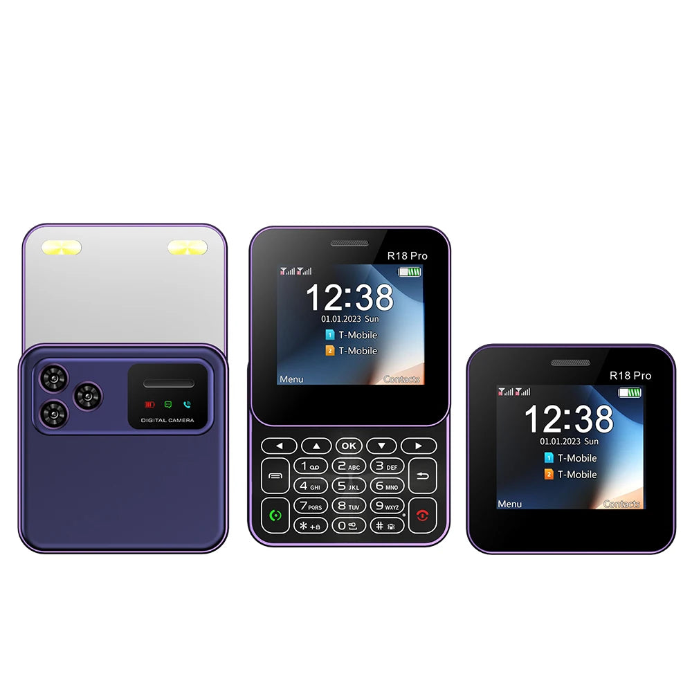 SERVO R18 Pro — Teléfono Básico Giratorio Doble SIM, Radio FM y Linterna
