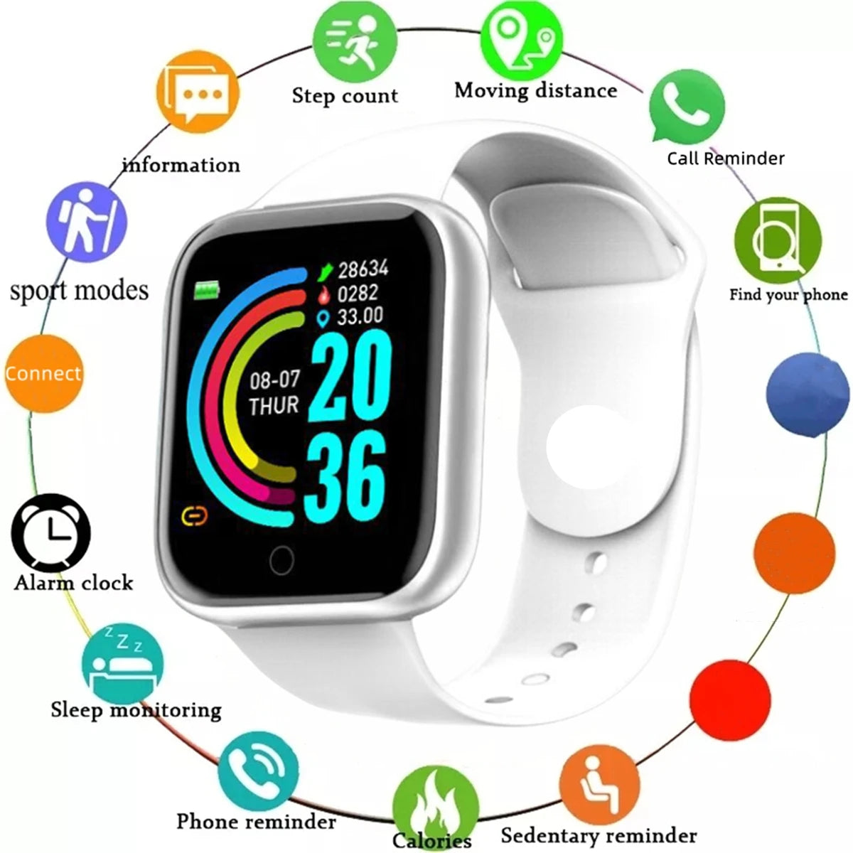 Pulsera Deportiva D13 y 116Plus con Seguimiento de Salud y Notificaciones