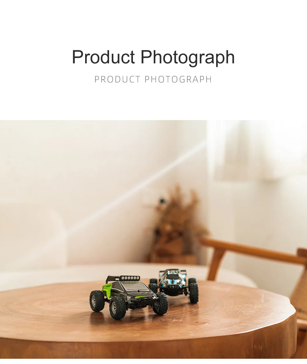 Mini coche RC 1:32, 20 km/h, alta velocidad, 2,4 Ghz, todoterreno, juguete de carreras y deriva, oruga de Control remoto para interiores/exteriores para niños
