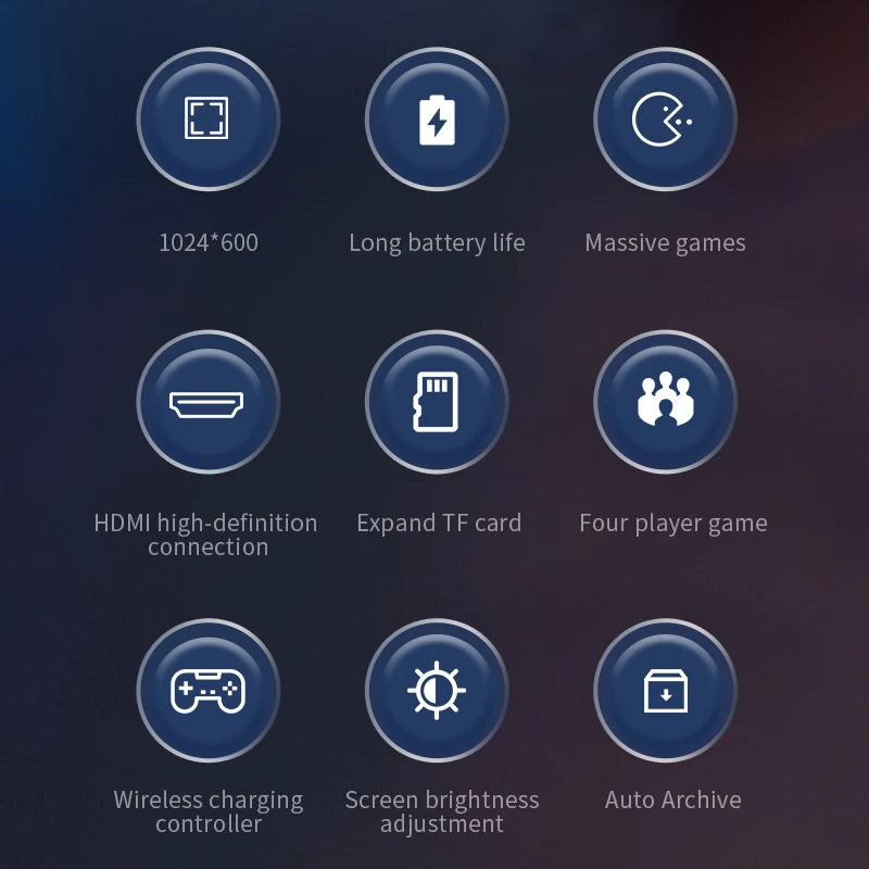 Consola de juegos de TV XP18, salida HDMI, pantalla de 7 pulgadas, consola de vídeo portátil, controlador inalámbrico, compatible con simulador, batería de 4000mAh