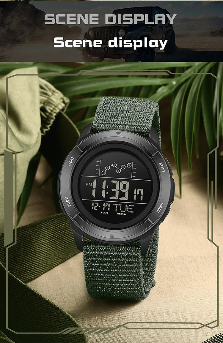 Reloj Deportivo Digital SANDA con Correa de Nailon y Alarma