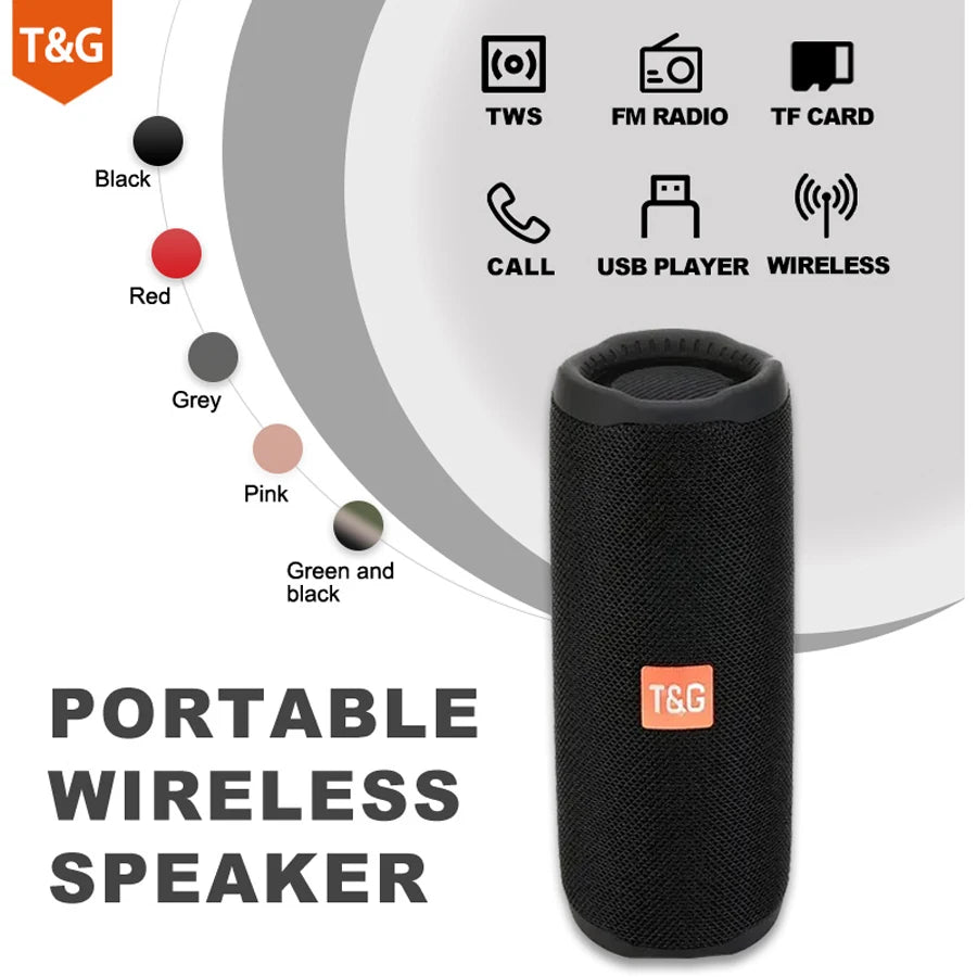 Altavoz inalámbrico portátil Caixa De Som Bluetooth caja De sonido De música Bluetooth para Subwoofer Radio FM Bocina acústica manos libres Hifi