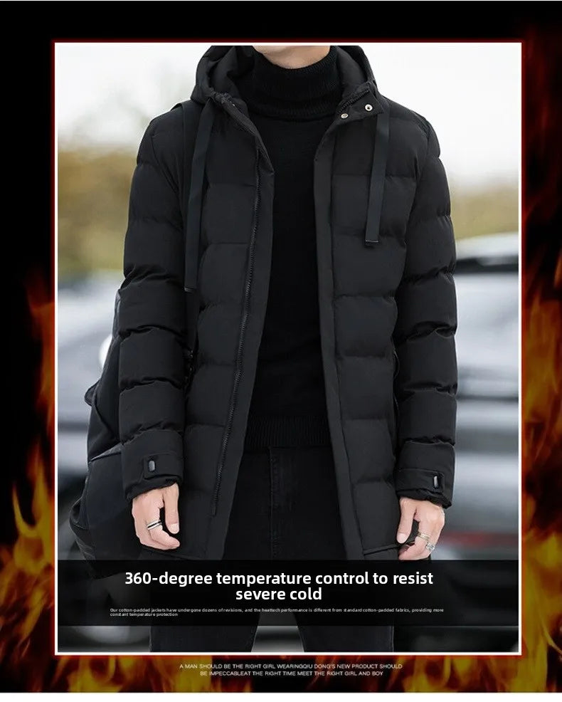 Campera con Capucha para Hombre – Abrigo de Invierno Grueso