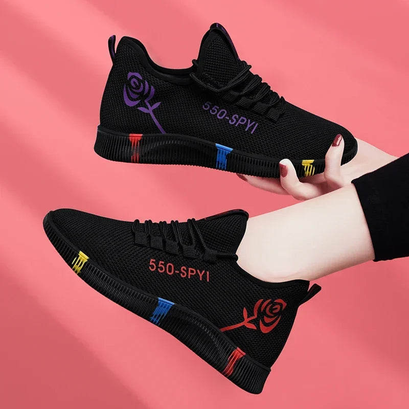 Zapatillas Livianas de Malla para Mujer con Plataforma