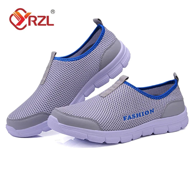 YRZL, zapatos informales ligeros para hombre, zapatillas transpirables sin cordones para mujer y hombre, zapatos planos antideslizantes Unisex para caminar al aire libre, talla 36-47