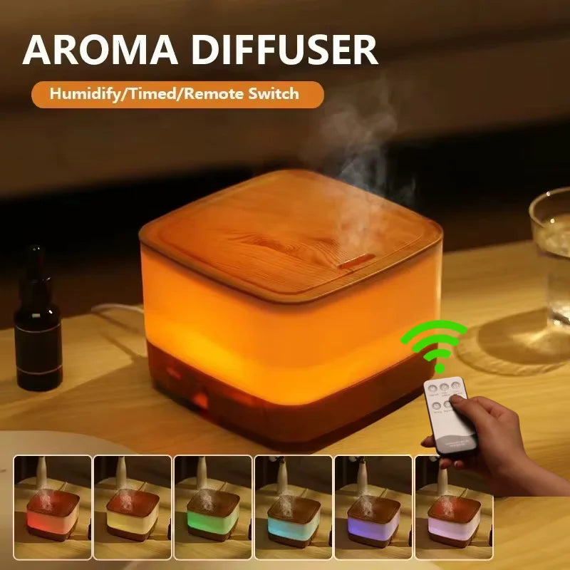 Difusor de Aire Cubo con Luz Nocturna y Control