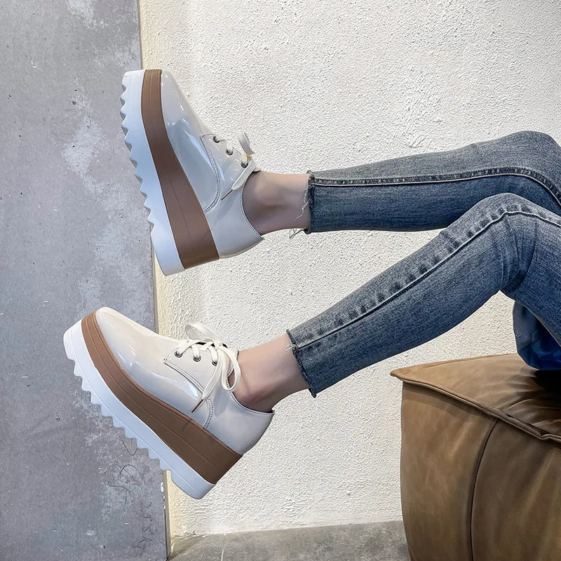 Mocasines de Plataforma para Mujer – Suela Gruesa Brogue