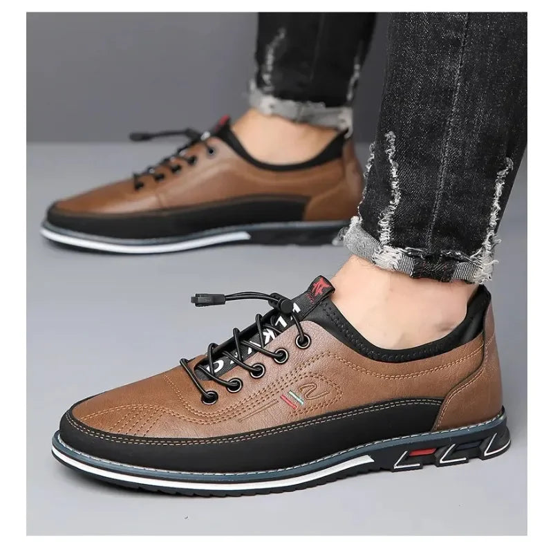 Zapatos casuales de hombre sin cordones, mocasines de poliuretano transpirables