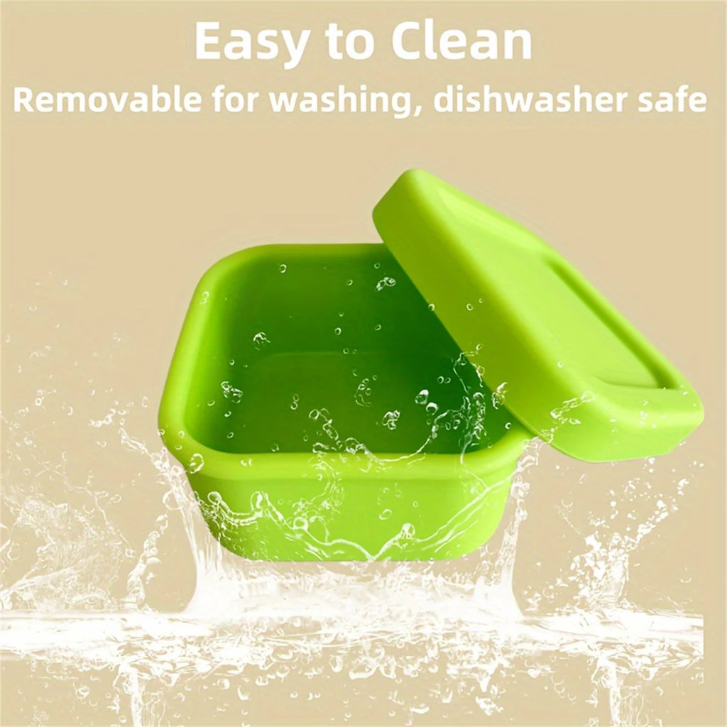 Fiambrera de silicona para niños de 100ml, tazón de comida complementaria, caja de comida complementaria para huevos al vapor, horno microondas