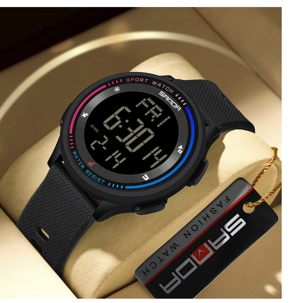 Reloj Digital SANDA 6158 para Niños y Adolescentes, Deportivo Impermeable