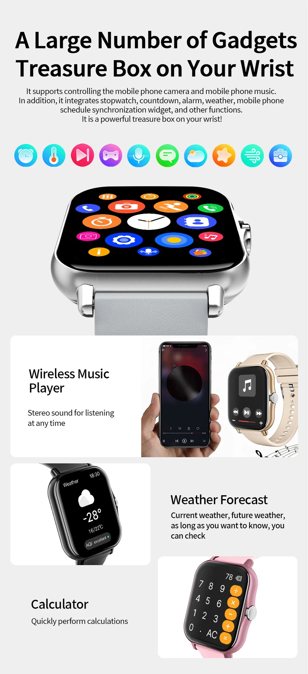 SIMSONLAB Reloj Inteligente Fitness Tracker