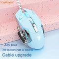 Carpbaba-ratón de juego con cable G3, silencioso, mecánico, rosa, deportes electrónicos, chica, arte encantador, portátil, para oficina, hogar, MacBook, portátil, PC y Gamer