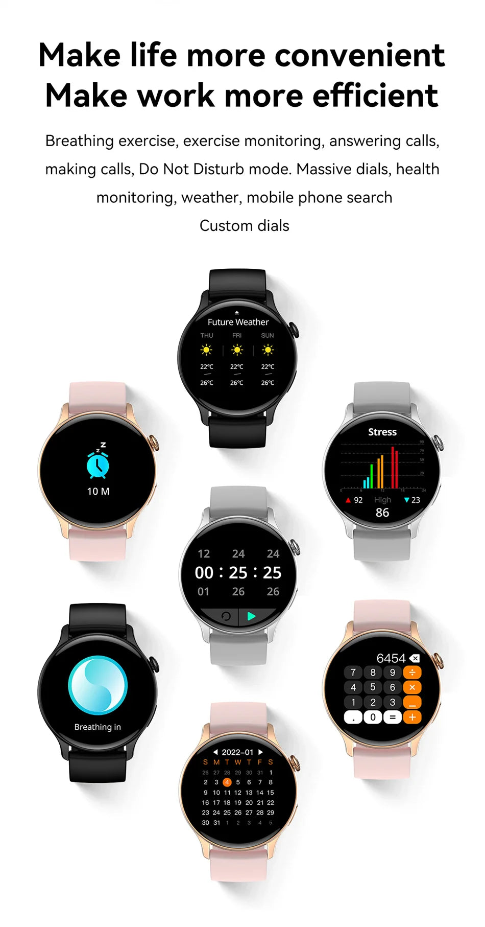 Reloj Inteligente NFC para Mujer con AMOLED, GPS y Llamadas Bluetooth
