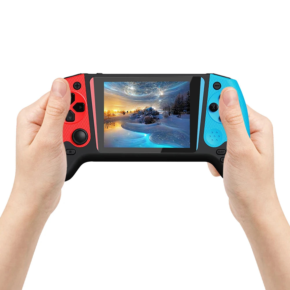 Consola de juegos con pantalla LCD de 3,5 pulgadas, 500 juegos integrados, consola de juegos portátil con conexión a TV, 1200mAh para niños y adultos, para un solo jugador