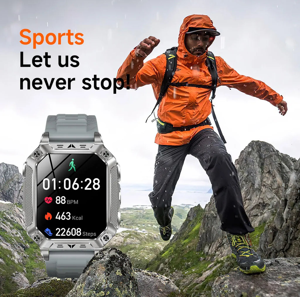 Nuevo Reloj Inteligente Militar TANK Ultra PRO 2026 para Hombre, Batería Grande de 1400mAh, Linterna, GPS, Resistente al Agua 10ATM, Llamadas Bluetooth, Reloj Deportivo Inteligente