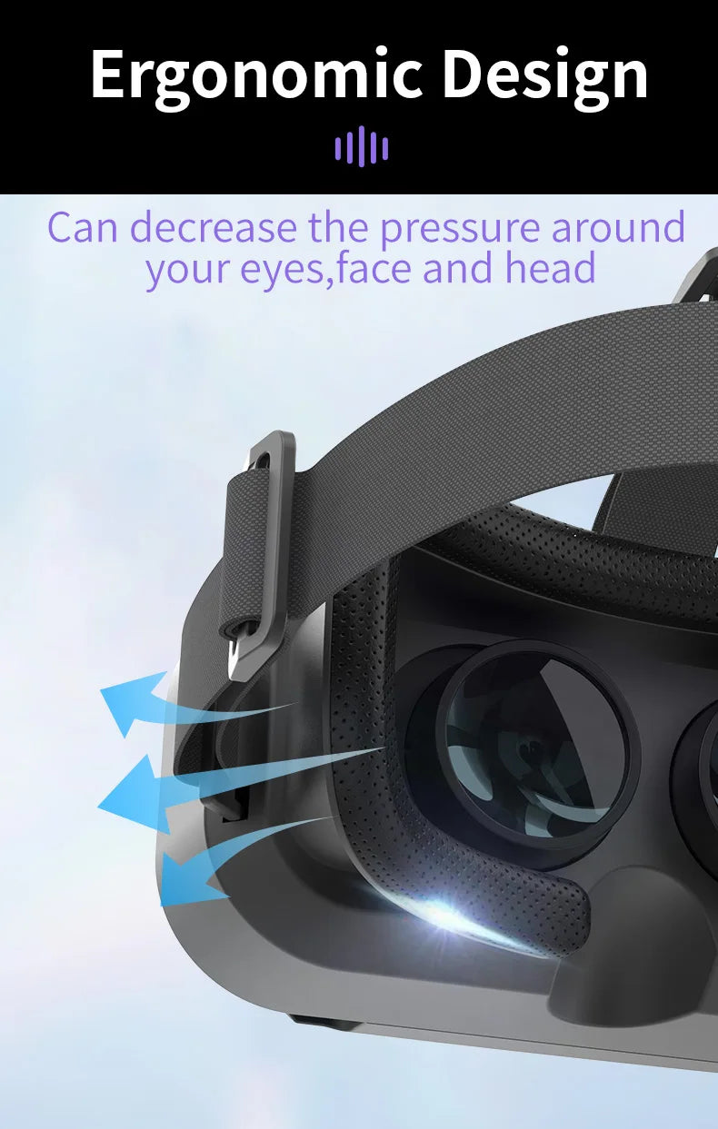 3D Viar teléfono realidad Virtual gafas VR auriculares casco dispositivos lentes inteligentes gafas teléfonos inteligentes teléfono móvil Hedset juegos móviles