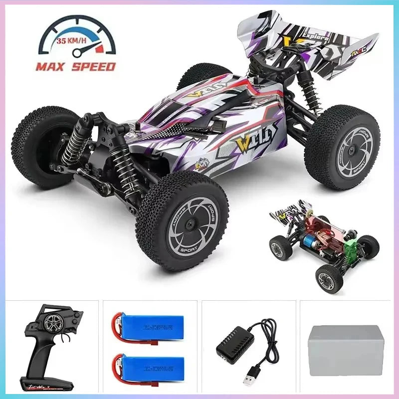 75 KM/H WLtoys 124016 V8 RC coche sin escobillas 4WD eléctrico de alta velocidad todoterreno Control remoto Drift Rc coches para adultos Juguetes