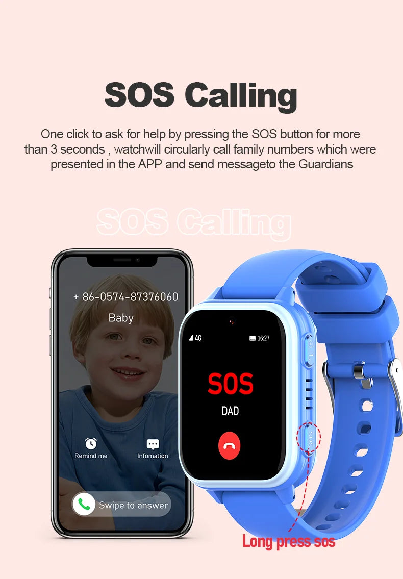 Reloj Inteligente 4G para Niños KT33 con GPS, WiFi y Videollamada