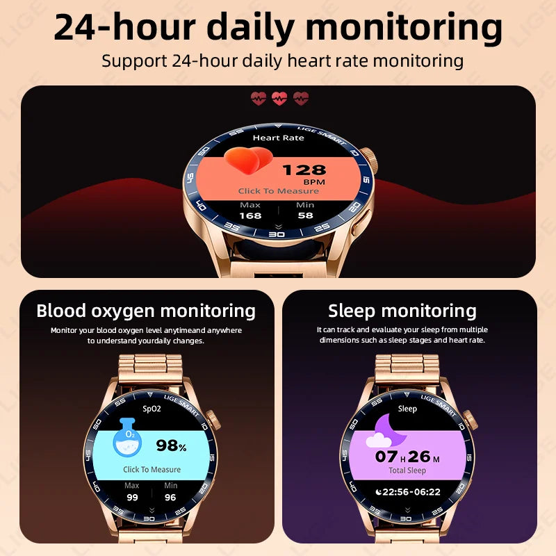 LIGE Reloj Inteligente HD 1.38 Bluetooth