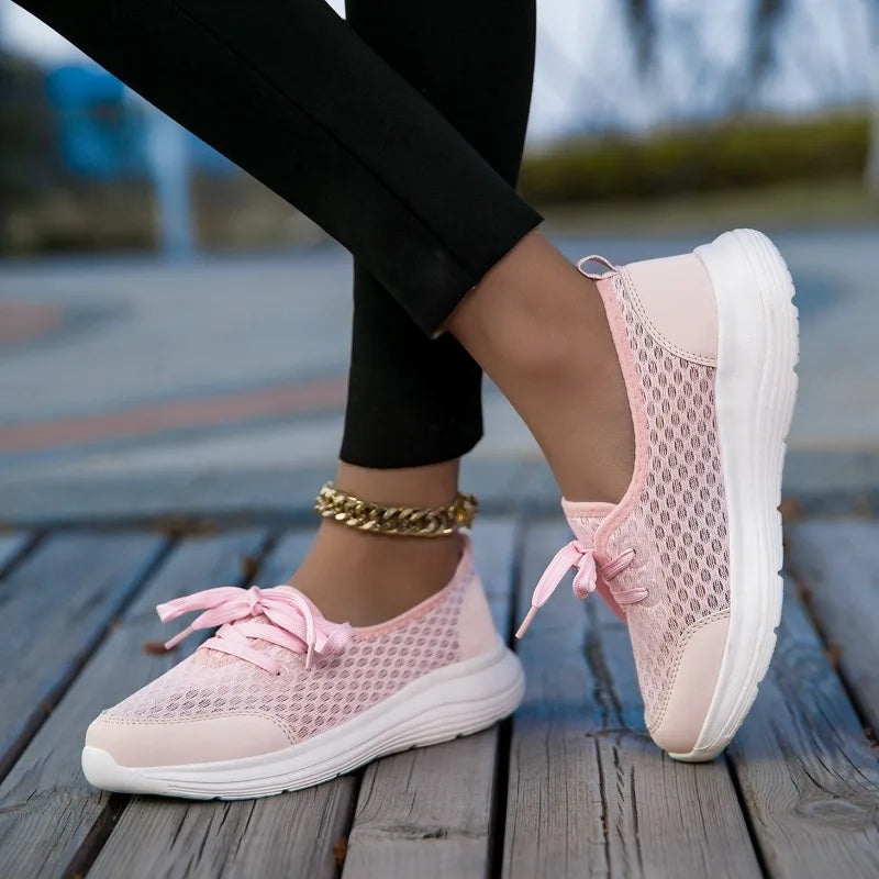YRZL Zapatillas de deporte para mujer, zapatos informales sin cordones, malla transpirable, cómodos, suaves, mocasines clásicos para conducir, zapatos para mujer