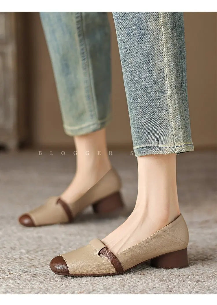 Zapatos Mary Jane Vintage para Mujer, Tacón Grueso, Suela Suave, Otoño 2025