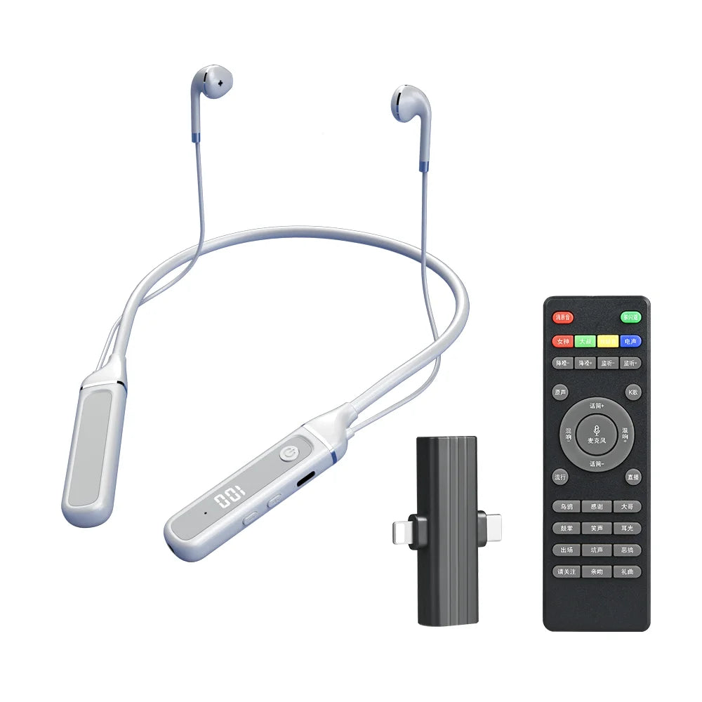 Auriculares Bluetooth 5.3 para Karaoke en Vivo con Tarjeta de Sonido