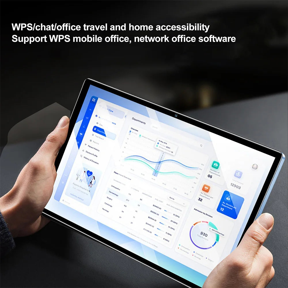 Tablet BDF 10.1": Android 13, 8GB RAM, 512GB ROM, 10 núcleos, 4G LTE