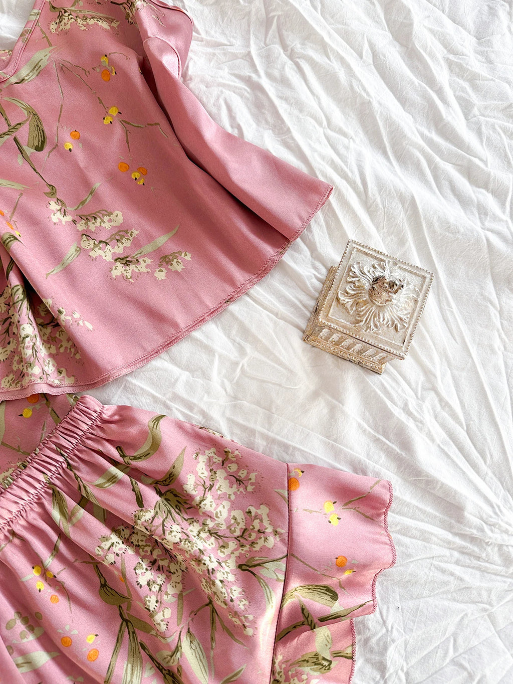 Conjunto de Pijama 5 Piezas con Estampado Floral para Mujer