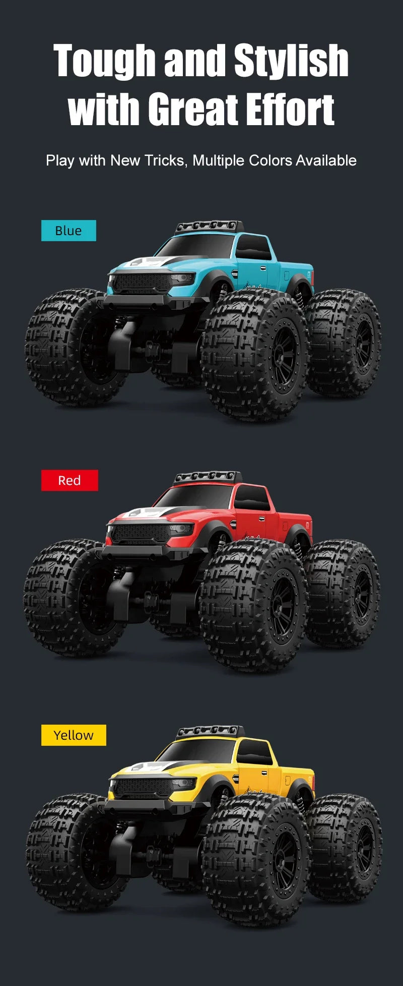 Auto RC Anfibio JJRC C8816 4WD Todoterreno con Luces LED 1:16