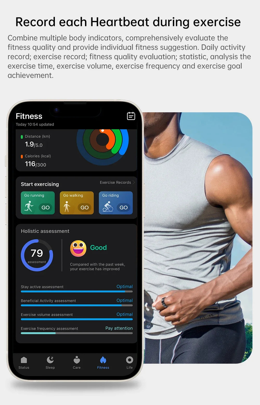 Qino K31 Anillo Inteligente Monitor de Salud