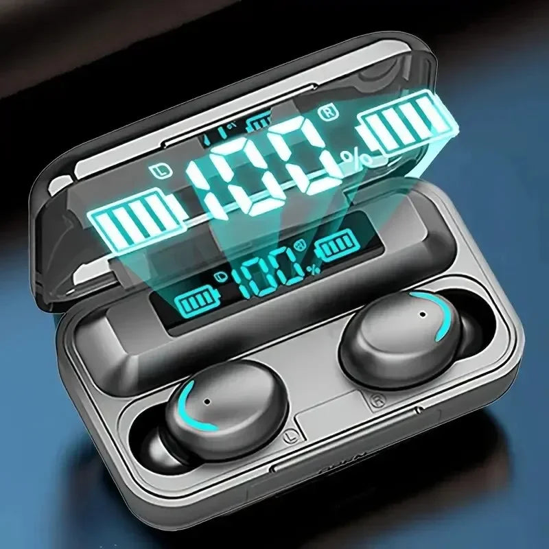 Auriculares Bluetooth TWS F9-5C impermeables con pantalla digital