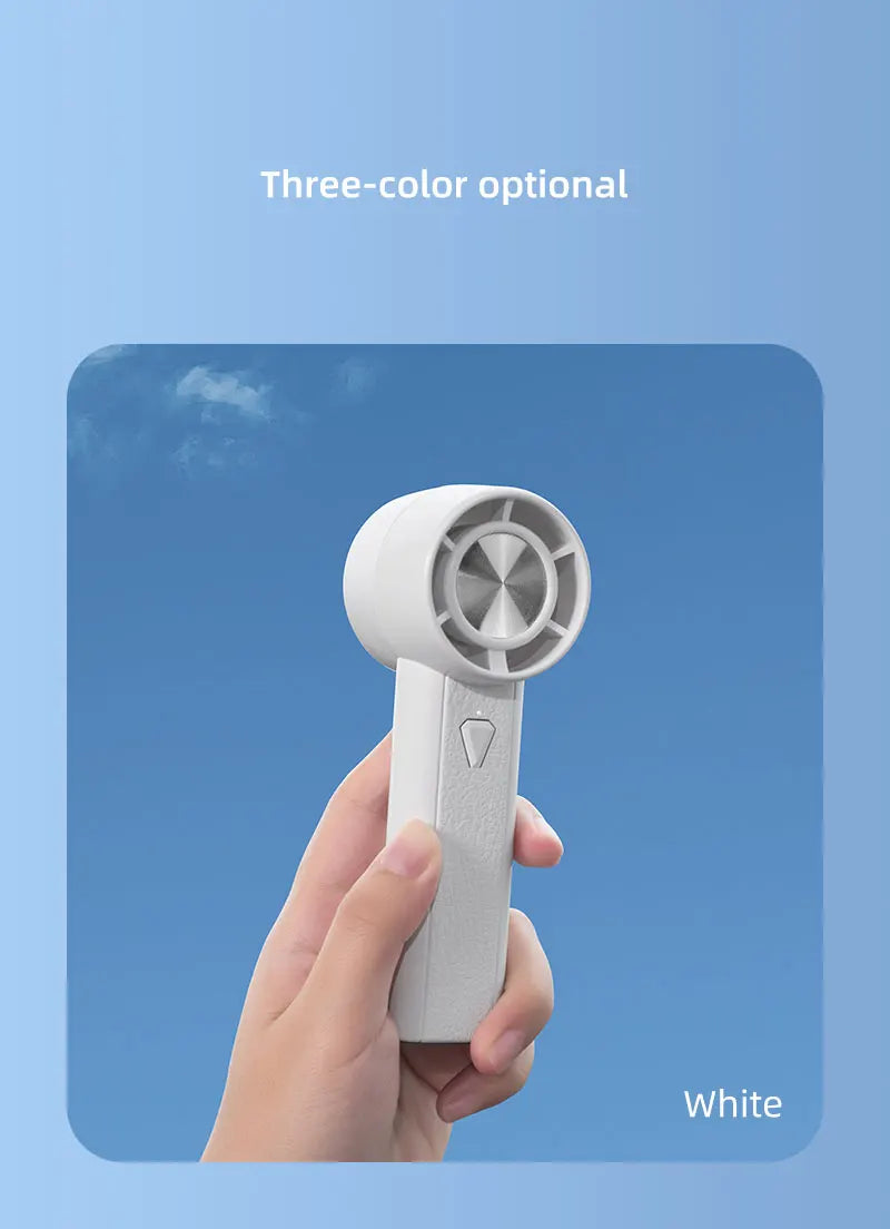 Ventilador portátil de mano, Mini ventilador de carga USB para el hogar de 1800mAh, carga USB de alta velocidad, ventilador de mano de refrigeración para acampar al aire libre