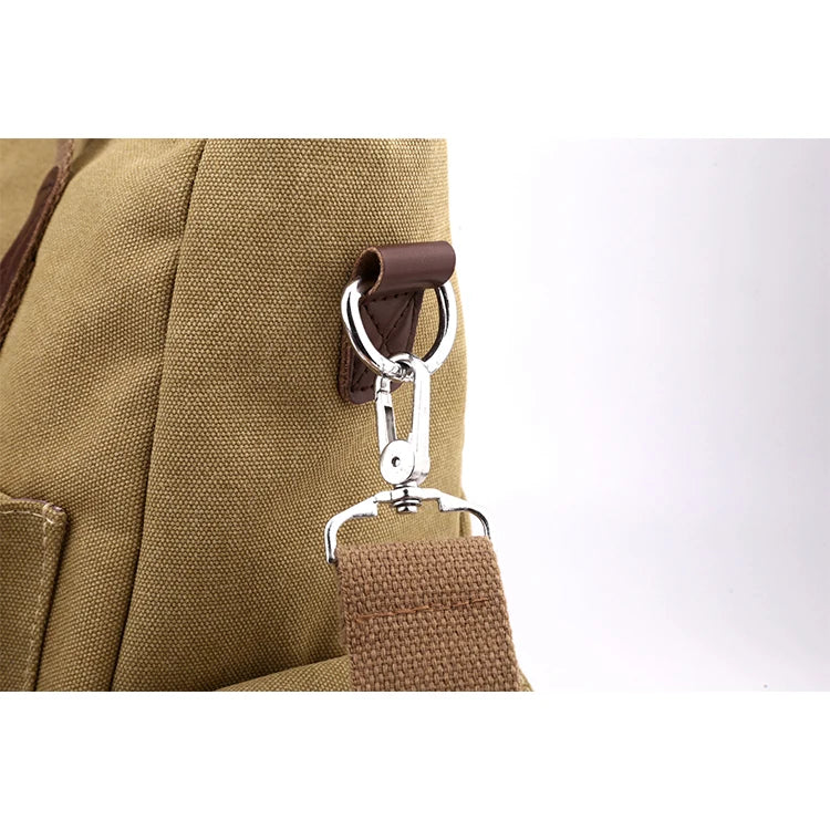 Bolso Bandolera Retro de Lona, Bolso de Mano para Viajar al Trabajo, Bolso de Hombro, Bolso de Trabajo, Bolso de Gran Capacidad