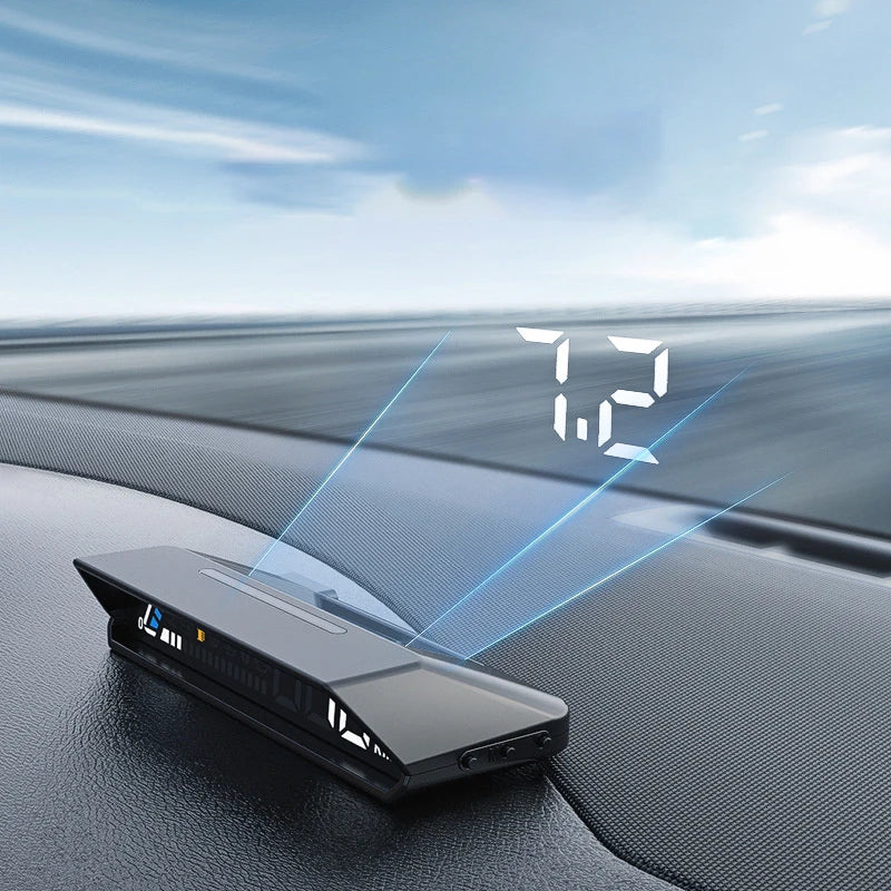 Velocímetro Digital de doble pantalla para coche, velocímetro de conducción HUD ODB, proyector de parabrisas, pantalla frontal de voltaje para vehículos de camión