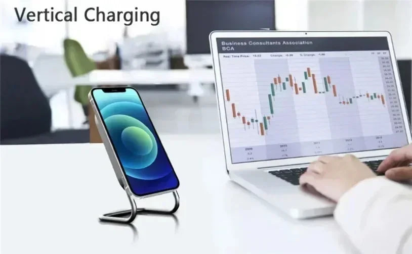 Cargador Inalámbrico Magnético de Escritorio, Soporte para Teléfono Celular, Estación de Carga Rápida para Magsafe iPhone 17 16 15 14 13 Pro Max