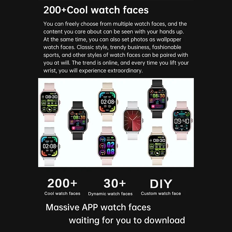 VIVO reloj inteligente Android IOS regalo Bluetooth llamada Smartwatch 2025 pantalla táctil música Fitness Tracker relojes deportivos + auricular nuevo